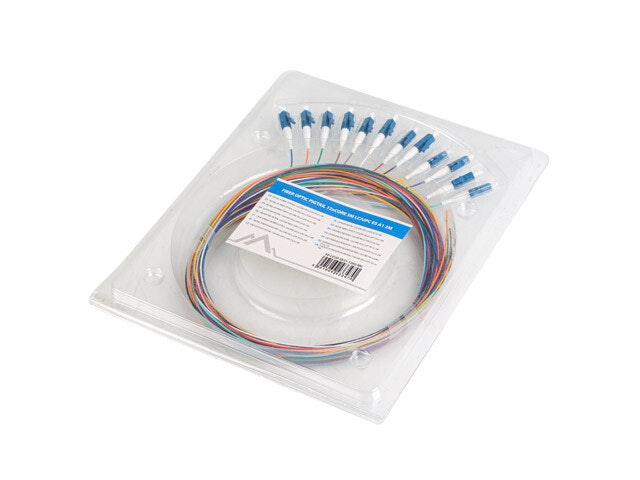 PIGTAIL FIBEROPTISK SM LC/UPC SEMI TIGHT 9/125 G657A1 12X2M MULTICOLOUR LANBERG