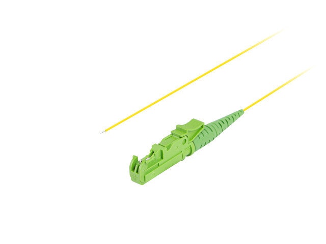 PIGTAIL FIBEROPTISK SM E2000/APC EASY STRIP 9/125 G657A1 2M GUL LANBERG