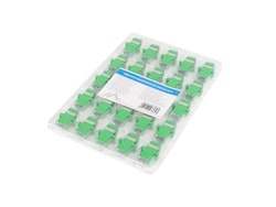 FIBEROPTISK ADAPTER SM SC/APC SIMPLEX TRANSPARENT LOCK 25 ST. LANBERG