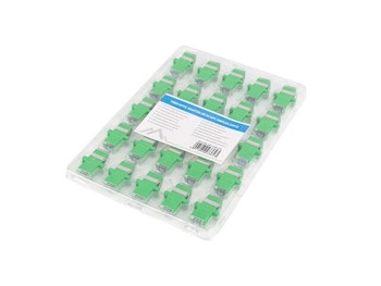 FIBEROPTISK ADAPTER SM SC/APC SIMPLEX TRANSPARENT LOCK 25 ST. LANBERG