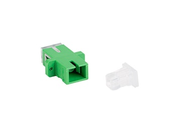 FIBEROPTISK ADAPTER SM SC/APC SIMPLEX TRANSPARENT LOCK 25 ST. LANBERG