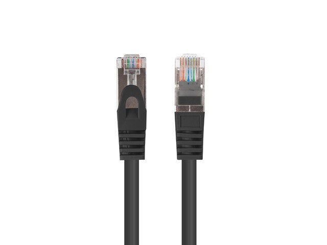 PATCHKABEL CAT.6 FTP 0,25M SVART FLUKE PASSERADE LANBERG 10-PACK