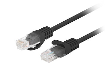 PATCHKABEL CAT.6 UTP 0,5M SVART FLUKE PASSERADE LANBERG 10-PACK