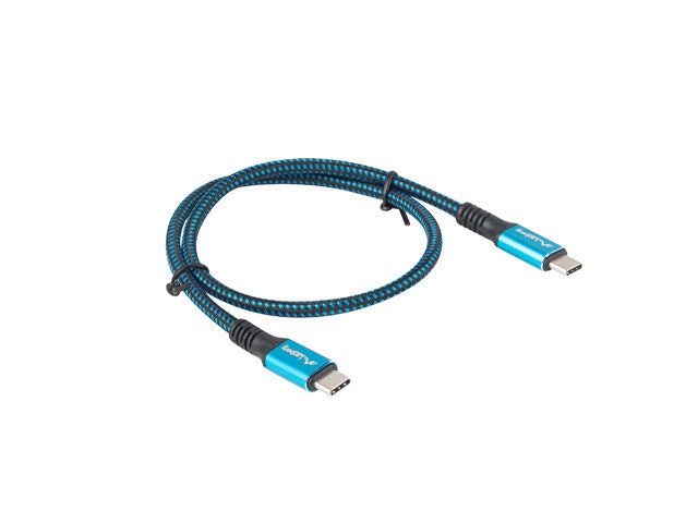 USB-C M/M 4.0 KABEL 0,5M 100W 8K 30HZ SVART-BLÅ LANBERG