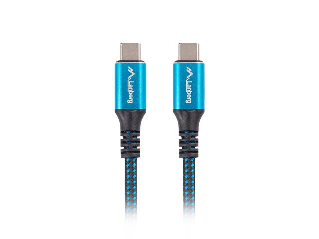USB-C M/M 4.0 KABEL 1,2M 100W 8K 30HZ SVART-BLÅ LANBERG