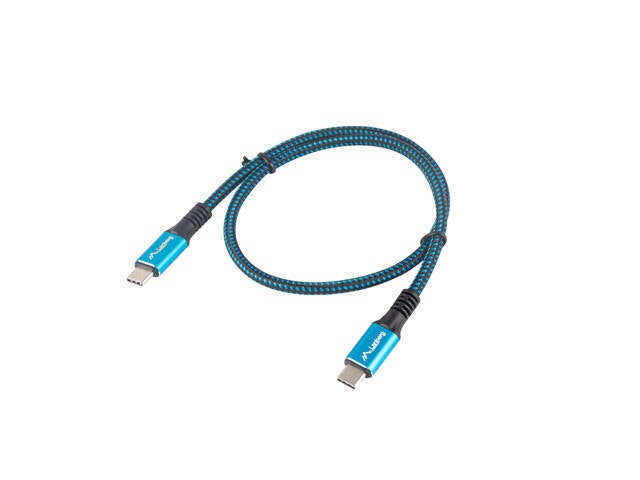 USB-C M/M 4.0 KABEL 0,5M 100W 8K 30HZ SVART-BLÅ LANBERG