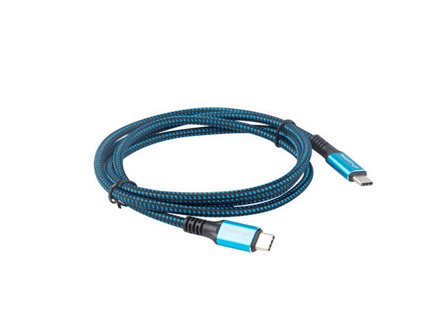 USB-C M/M 4.0 KABEL 1,2M 100W 8K 30HZ SVART-BLÅ LANBERG