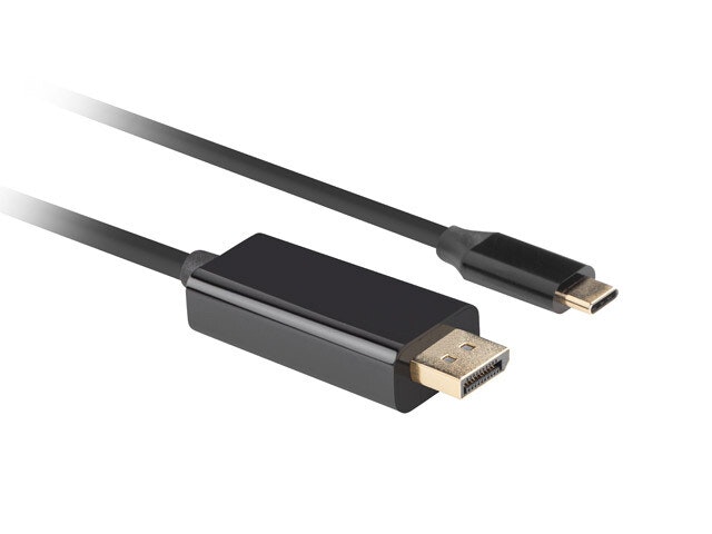 undefinedUSB-C(M)->DISPLAYPORT(M) KABEL 1,8M 4K 60HZ SVART LANBERGundefined