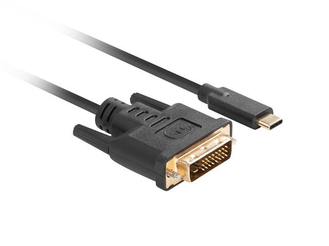 undefinedUSB-C(M)->DVI-D(24+1)(M) KABEL 1,8M SVART LANBERGundefined