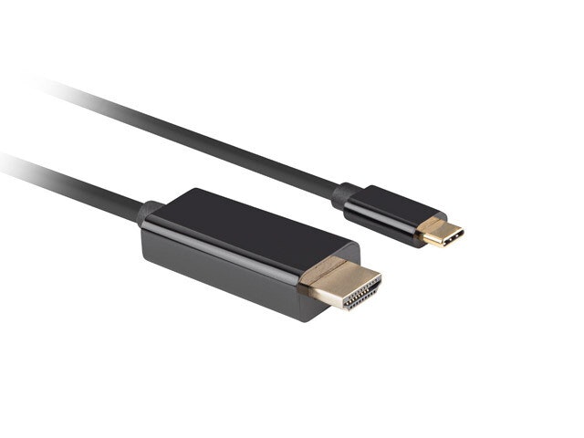 undefinedUSB-C(M)->HDMI(M) KABEL 3M 4K 60HZ SVART LANBERGundefined