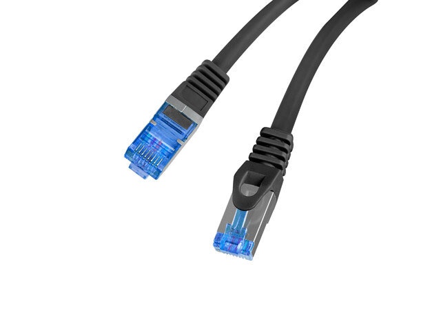 PATCHKABEL CAT.6A S/FTP LSZH CCA 0,25M SVART FLUKE PASSERADE LANBERG