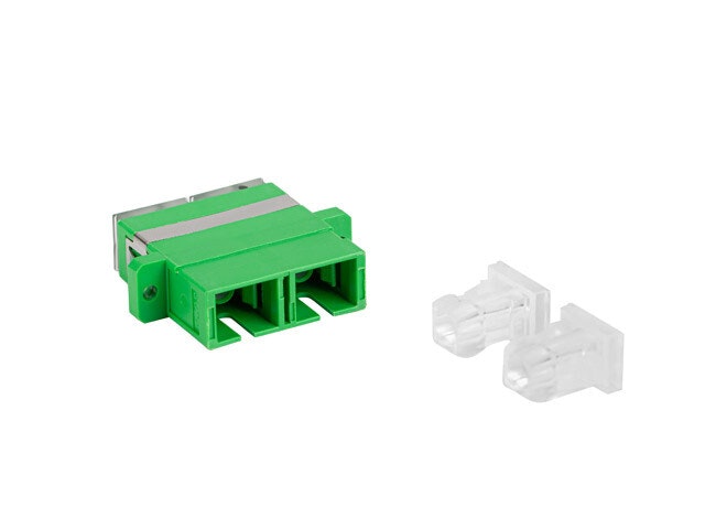 FIBEROPTISK ADAPTER SM SC/APC DUPLEX TRANSPARENT LOCK LANBERG