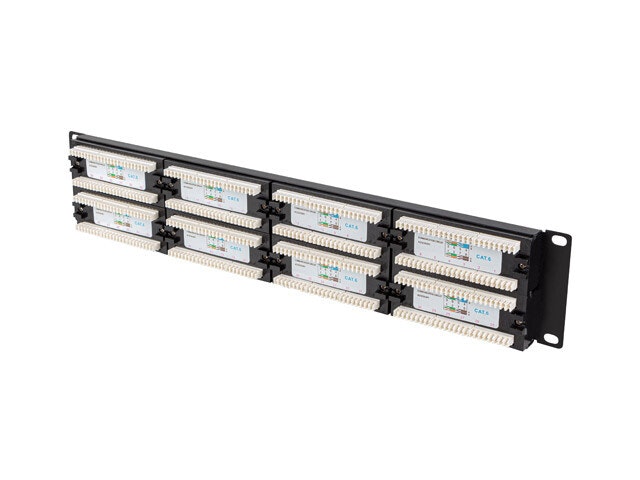 PATCHPANEL 48 PORT 2U 19" CAT.6 UTP SVART LANBERG