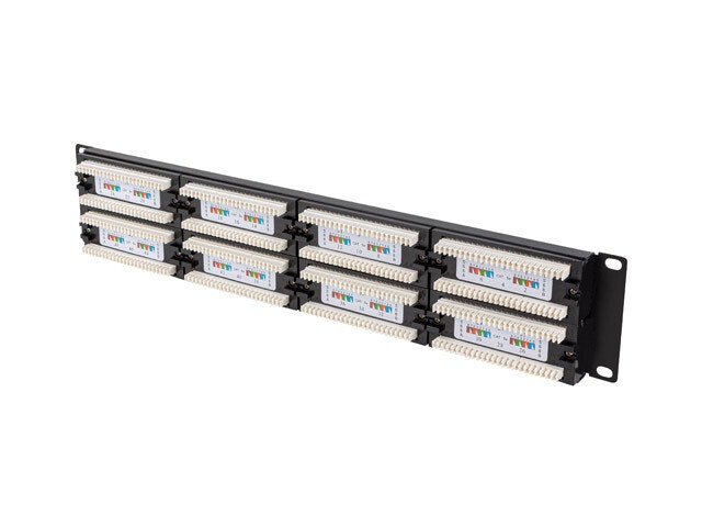 PATCHPANEL 48 PORT 2U 19" CAT.5E UTP SVART LANBERG