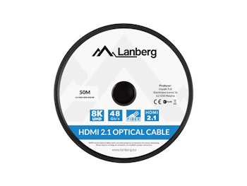 HDMI M/M V2.1 KABEL 50M OPTISK SVART AOC LANBERG