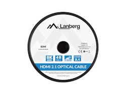 HDMI M/M V2.1 KABEL 80M OPTISK SVART AOC LANBERG