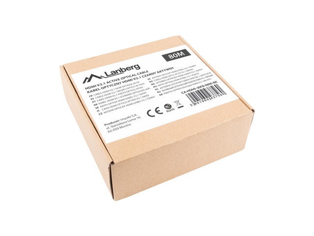 HDMI M/M V2.1 KABEL 80M OPTISK SVART AOC LANBERG