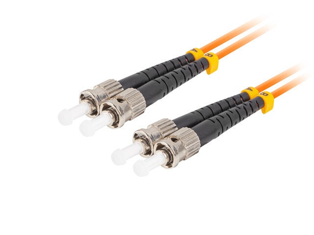 FIBEROPTISK PATCHKABEL MM ST/UPC-ST/UPC DUPLEX 5M LSZH OM2 50/125 3,0MM ORANGE LANBERG
