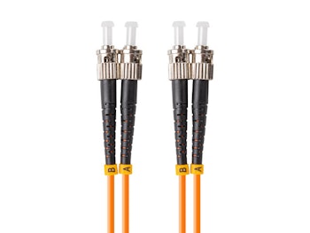 FIBEROPTISK PATCHKABEL MM ST/UPC-ST/UPC DUPLEX 10M LSZH OM2 50/125 3,0MM ORANGE LANBERG