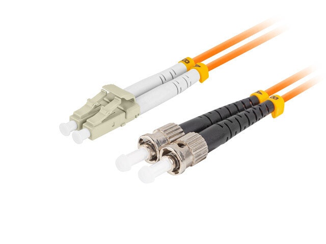 FIBEROPTISK PATCHKABEL MM ST/UPC-LC/UPC DUPLEX 15M LSZH OM2 50/125 3,0MM ORANGE LANBERG