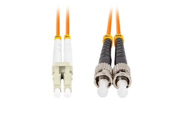 FIBEROPTISK PATCHKABEL MM ST/UPC-LC/UPC DUPLEX 15M LSZH OM2 50/125 3,0MM ORANGE LANBERG