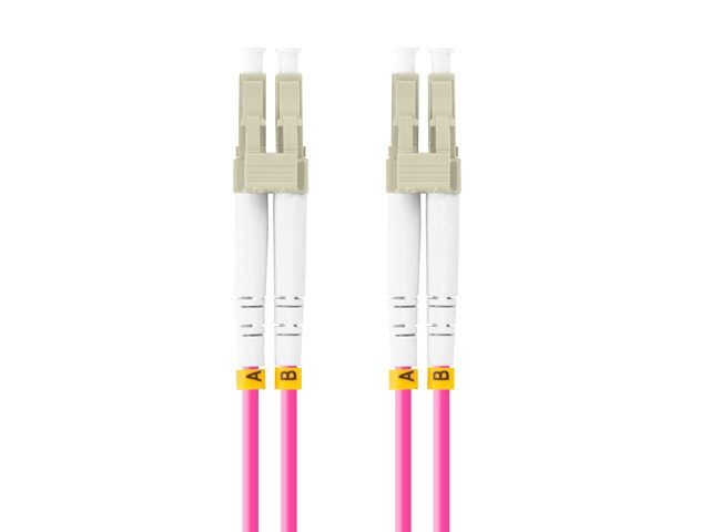FIBEROPTISK PATCHKABEL MM LC/UPC-LC/UPC DUPLEX 15M LSZH OM4 50/125 3,0MM VIOLETT LANBERG