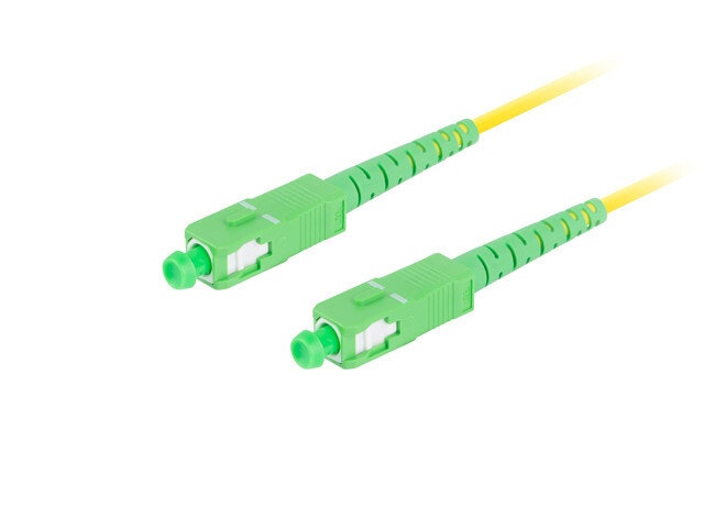 FIBEROPTISK PATCHKABEL SM SC/APC-SC/APC SIMPLEX 1M LSZH G657A1 3.0MM GUL LANBERG