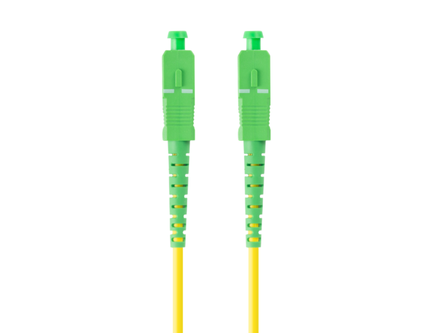 FIBEROPTISK PATCHKABEL SM SC/APC-SC/APC SIMPLEX 2M LSZH G657A1 3.0MM GUL LANBERG
