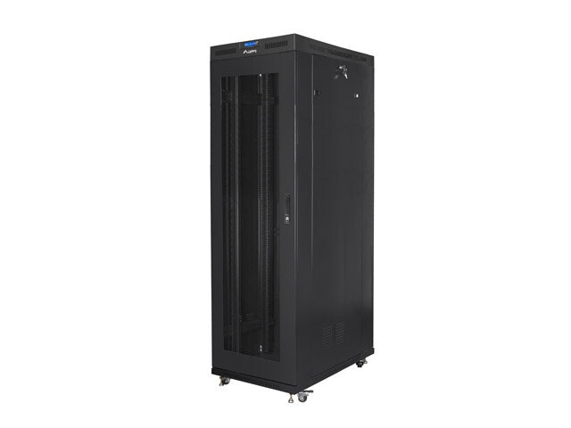 RACKSKÅP 19" FRISTÅENDE 42U/800X1200 (FLAT PACK) MED NÄTDÖRR LCD SVART LANBERG V2