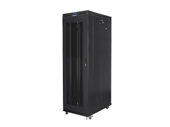 RACKSKÅP 19" FRISTÅENDE 42U/800X1200 (FLAT PACK) MED NÄTDÖRR LCD SVART LANBERG V2