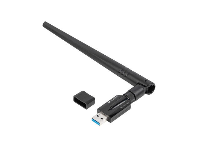 USB-ADAPTER TRÅDLÖST NÄTVERKSKORT LANBERG NC-1200-WIE AC1200 DUAL BAND 1X INTERN + 1X EXTERN ANT