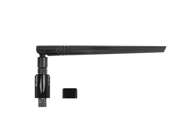 USB-ADAPTER TRÅDLÖST NÄTVERKSKORT LANBERG NC-1200-WIE AC1200 DUAL BAND 1X INTERN + 1X EXTERN ANT