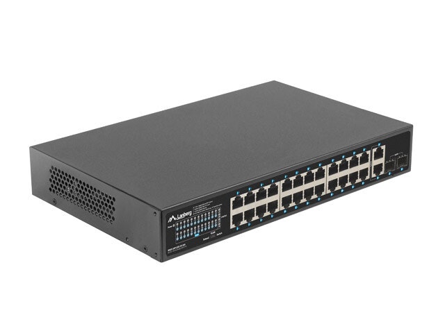 SWITCH LANBERG 24X 1GB POE+/2X GB 2X SFP RACK 19" GIGABIT ETHERNET 360W