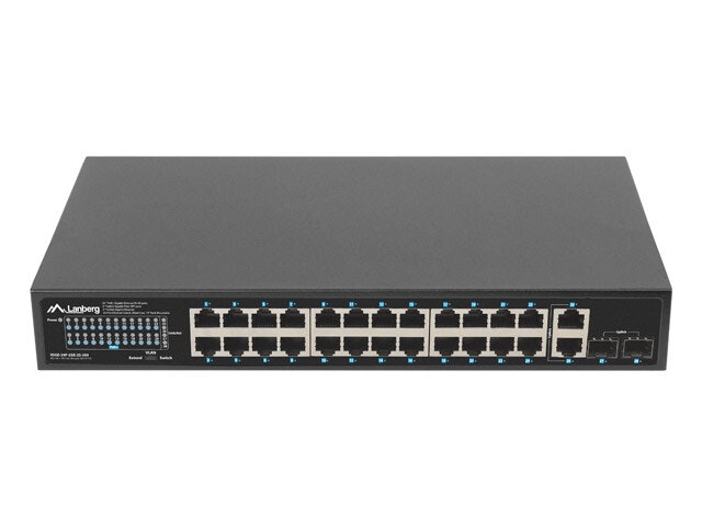 SWITCH LANBERG 24X 1GB POE+/2X GB 2X SFP RACK 19" GIGABIT ETHERNET 360W