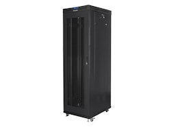 RACKSKÅP 19" FRISTÅENDE 42U/600X1000 (FLAT PACK) MED NÄTDÖRR LCD SVART LANBERG V2