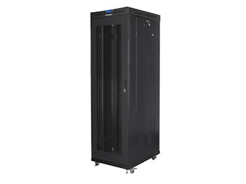 RACKSKÅP 19" FRISTÅENDE 42U/600X1000 (FLAT PACK) MED NÄTDÖRR LCD SVART LANBERG V2