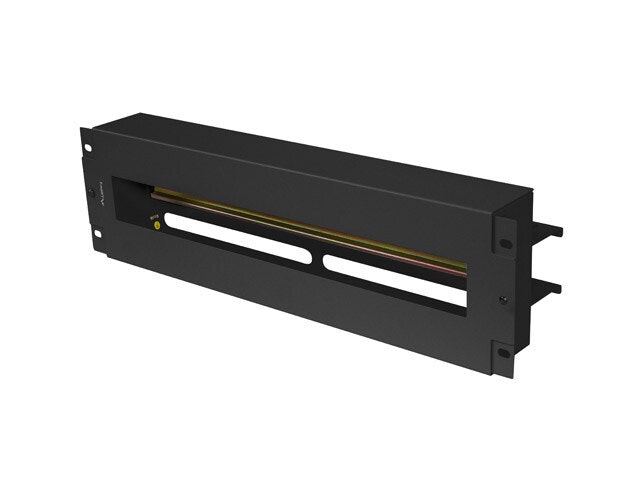 19" 3U SPÄNNINGSDISTRIBUTIONSPANEL MED DIN-SKENA TS-35 SVART LANBERG