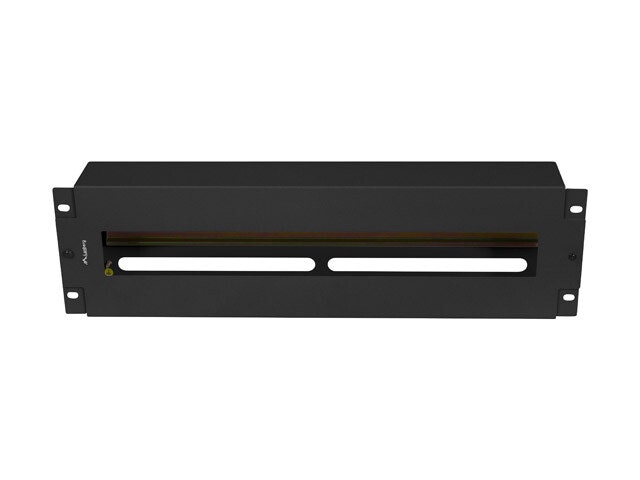 19" 3U SPÄNNINGSDISTRIBUTIONSPANEL MED DIN-SKENA TS-35 SVART LANBERG