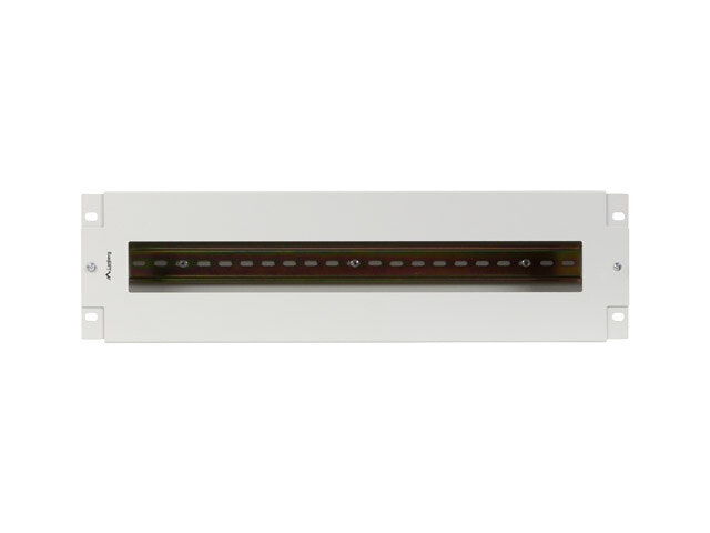 19" 3U SPÄNNINGSDISTRIBUTIONSPANEL MED DIN-SKENA TS-35 GRÅ LANBERG