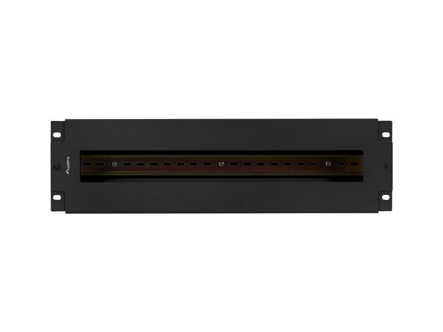 19" 3U SPÄNNINGSDISTRIBUTIONSPANEL MED DIN-SKENA TS-35 SVART LANBERG