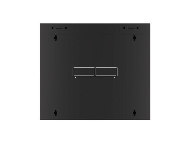 RACKSKÅP 19" VÄGGMONTERAT 9U/450 MED GLASDÖRR SVART LANBERG (MONTERAD)