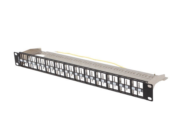 PATCHPANEL BLANK 48 PORTAR 1U 19" FTP FÖR KEYSTONE MODULER SVART LANBERG