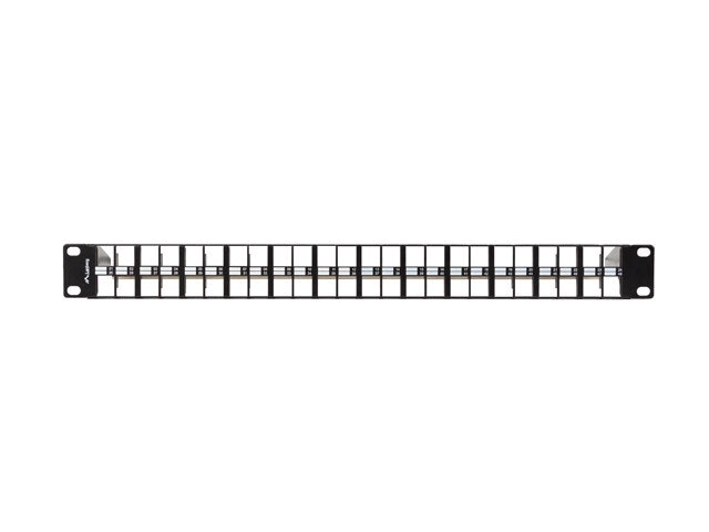 PATCHPANEL BLANK 48 PORTAR 1U 19" FTP FÖR KEYSTONE MODULER SVART LANBERG