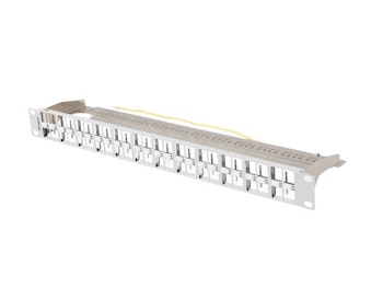 PATCHPANEL BLANK 48 PORT 1U 19" FTP FÖR KEYSTONE MODULER GRÅ LANBERG
