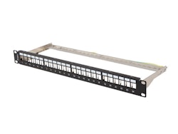 PATCHPANEL BLANK 24 PORT 1U 19" FTP FÖR KEYSTONE MODULER SVART LANBERG