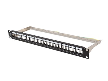 PATCHPANEL BLANK 24 PORT 1U 19" FTP FÖR KEYSTONE MODULER SVART LANBERG