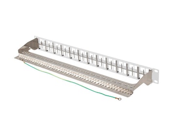 PATCHPANEL BLANK 48 PORT 1U 19" FTP FÖR KEYSTONE MODULER GRÅ LANBERG