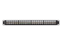 PATCHPANEL BLANK 24 PORT 1U 19" FTP FÖR KEYSTONE MODULER SVART LANBERG
