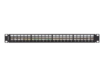 PATCHPANEL BLANK 24 PORT 1U 19" FTP FÖR KEYSTONE MODULER SVART LANBERG