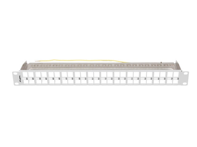 PATCHPANEL BLANK 48 PORT 1U 19" FTP FÖR KEYSTONE MODULER GRÅ LANBERG